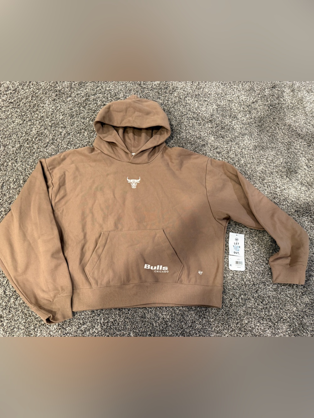 47 Brand Chicago Bulls Brown Pullover Hoodie